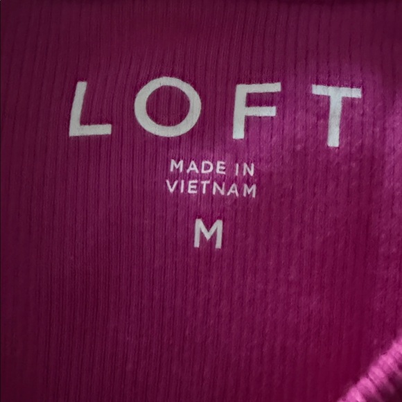 LOFT Fuchsia Ribbed Racerback Tank - Picture 3 of 3